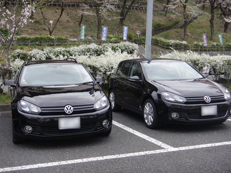 お花見とゴルフ２台